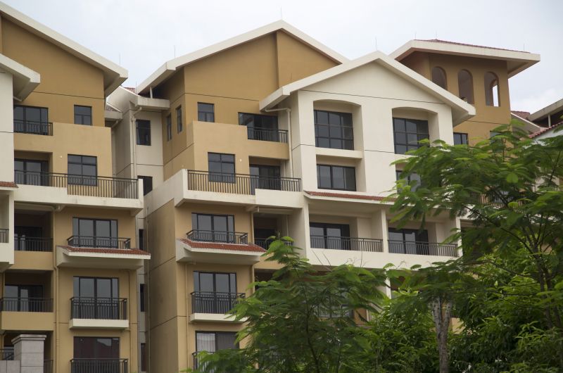 Multi-Story Stucco Building